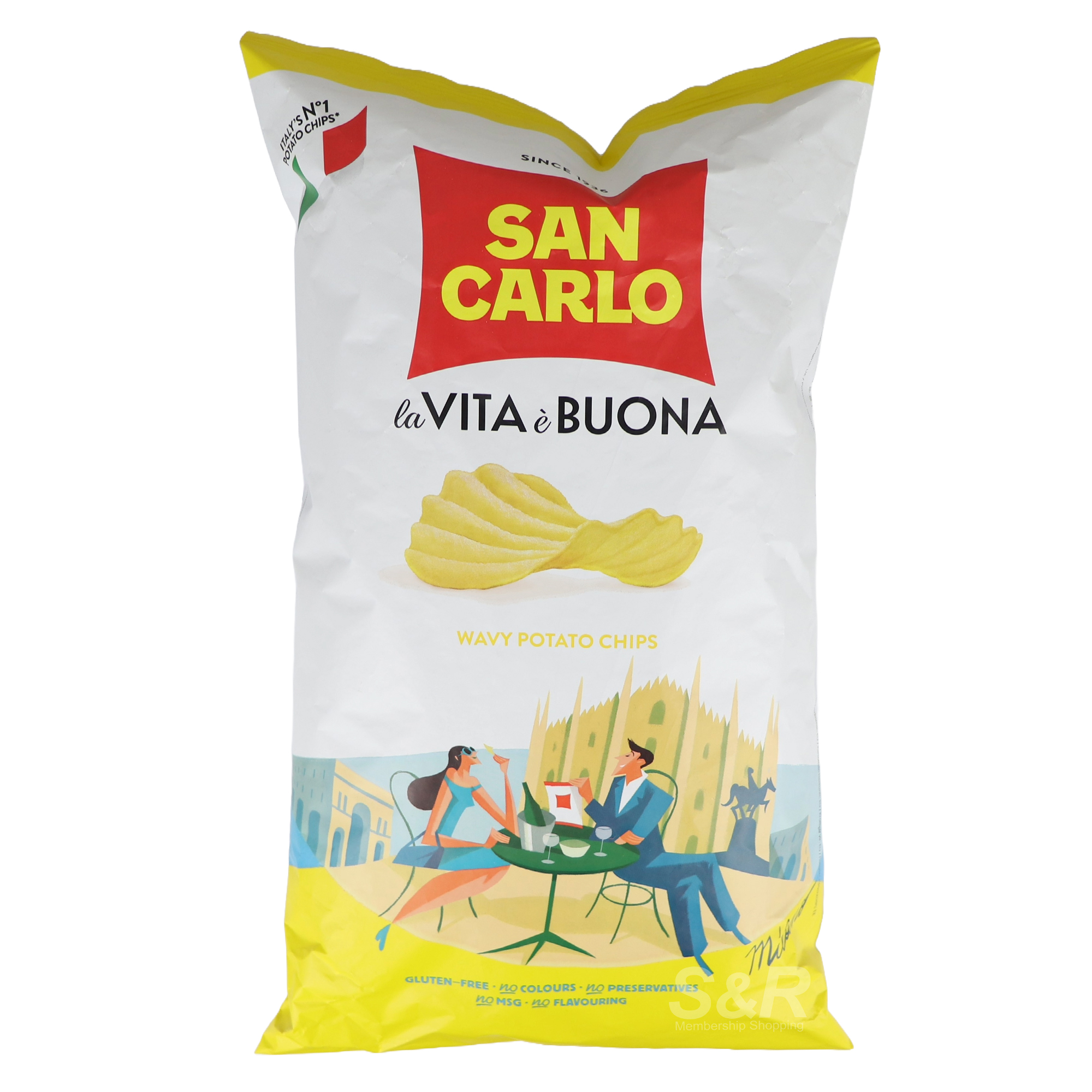 San Carlo Wavy Potato Chips 180g San Carlo Wavy Potato Chips 180g